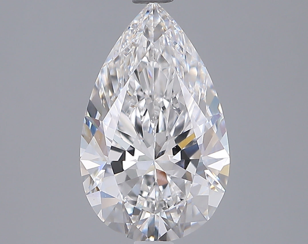 2.51 Carat Pear Shaped, Ideal Cut, D Color, VVS1 Clarity, IGI Certified Lab Grown Diamond