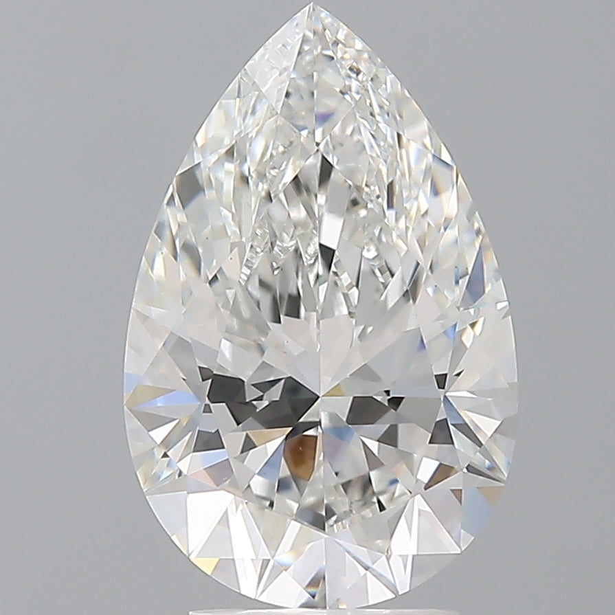 3.57 Carat Pear Shaped, Ideal Cut, E Color, VS1 Clarity, IGI Certified Lab Grown Diamond