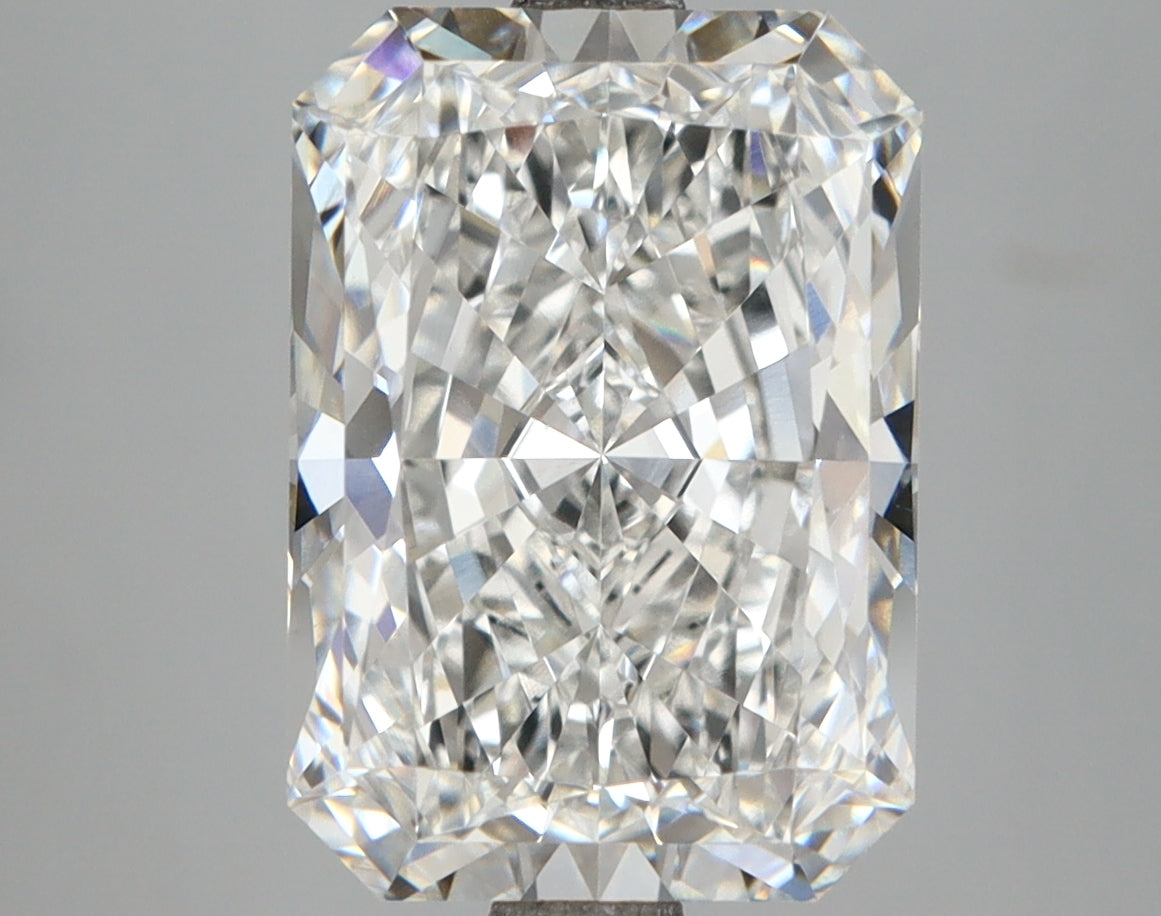 5.18 Carat Radiant Shaped, Ideal Cut, F Color, VVS2 Clarity, IGI Certified Lab Grown Diamond