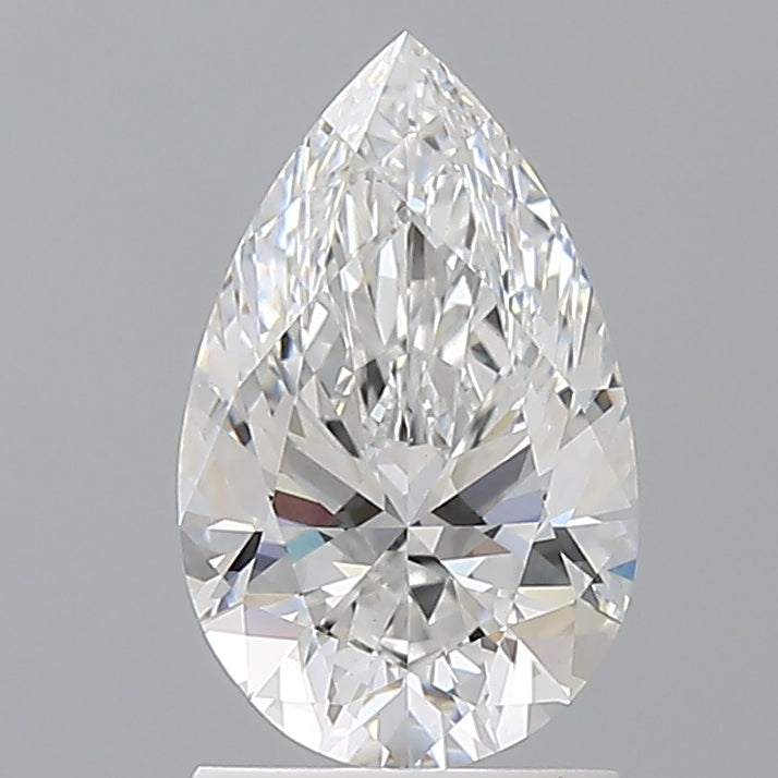 1.55 Carat Pear Shaped, Ideal Cut, E Color, VVS2 Clarity, IGI Certified Lab Grown Diamond