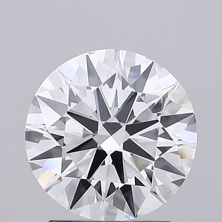 2.06 Carat Round Shaped, Ideal Cut, E Color, VVS2 Clarity, IGI Certified Lab Grown Diamond