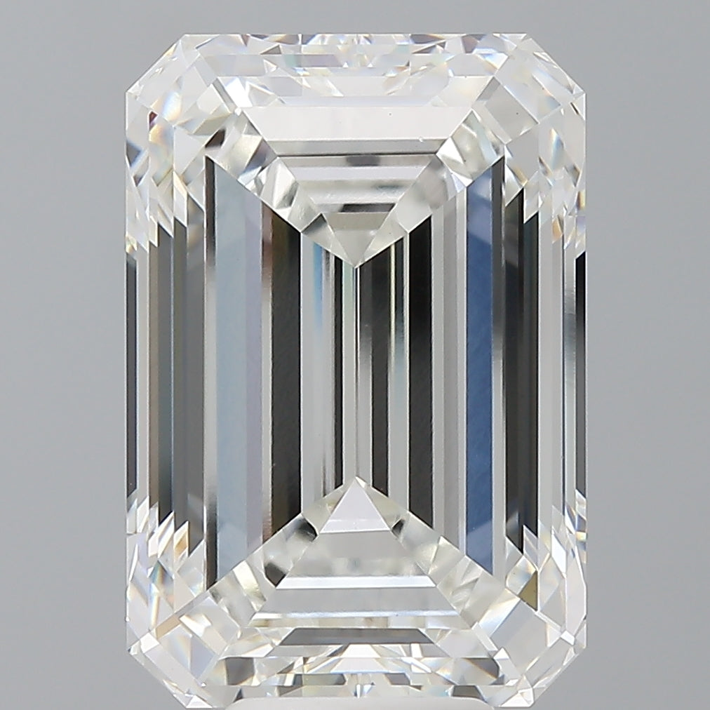 9.58 Carat Emerald Shaped, Ideal Cut, F Color, VVS2 Clarity, IGI Certified Lab Grown Diamond
