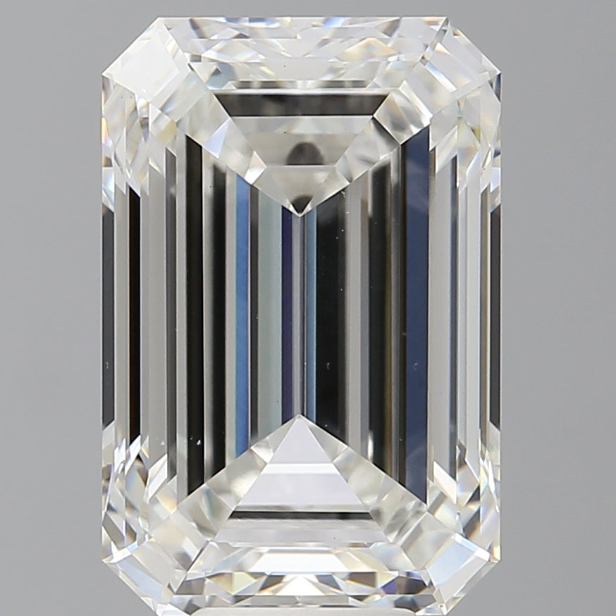 9.55 Carat Emerald Shaped, Ideal Cut, F Color, VS1 Clarity, IGI Certified Lab Grown Diamond