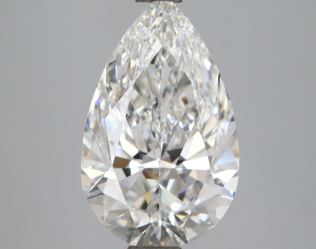 3.32 Carat Pear Shaped, Ideal Cut, F Color, VVS2 Clarity, IGI Certified Lab Grown Diamond