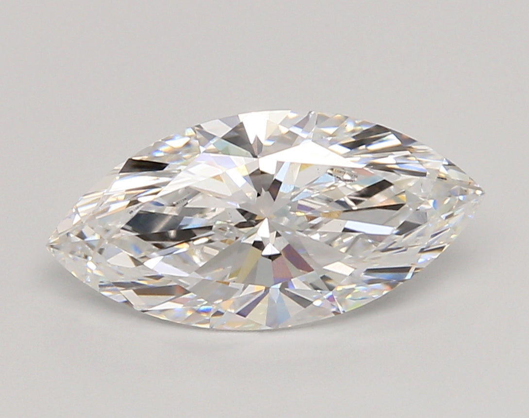 3.05 Carat Marquise Shaped, Ideal Cut, E Color, VVS2 Clarity, IGI Certified Lab Grown Diamond