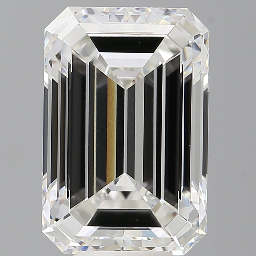 8.04 Carat Emerald Shaped, Ideal Cut, F Color, VVS2 Clarity, IGI Certified Lab Grown Diamond