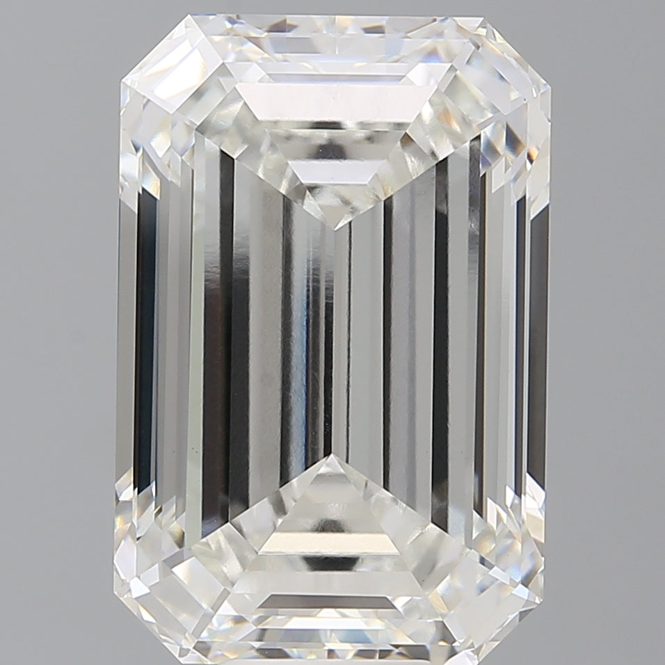 12.58 Carat Emerald Shaped, Ideal Cut, F Color, VVS2 Clarity, IGI Certified Lab Grown Diamond