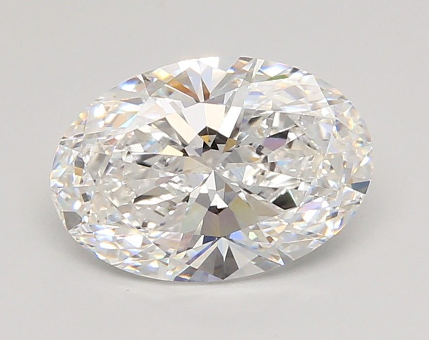 2.56 Carat Oval Shaped, Ideal Cut, D Color, VS1 Clarity, IGI Certified Lab Grown Diamond
