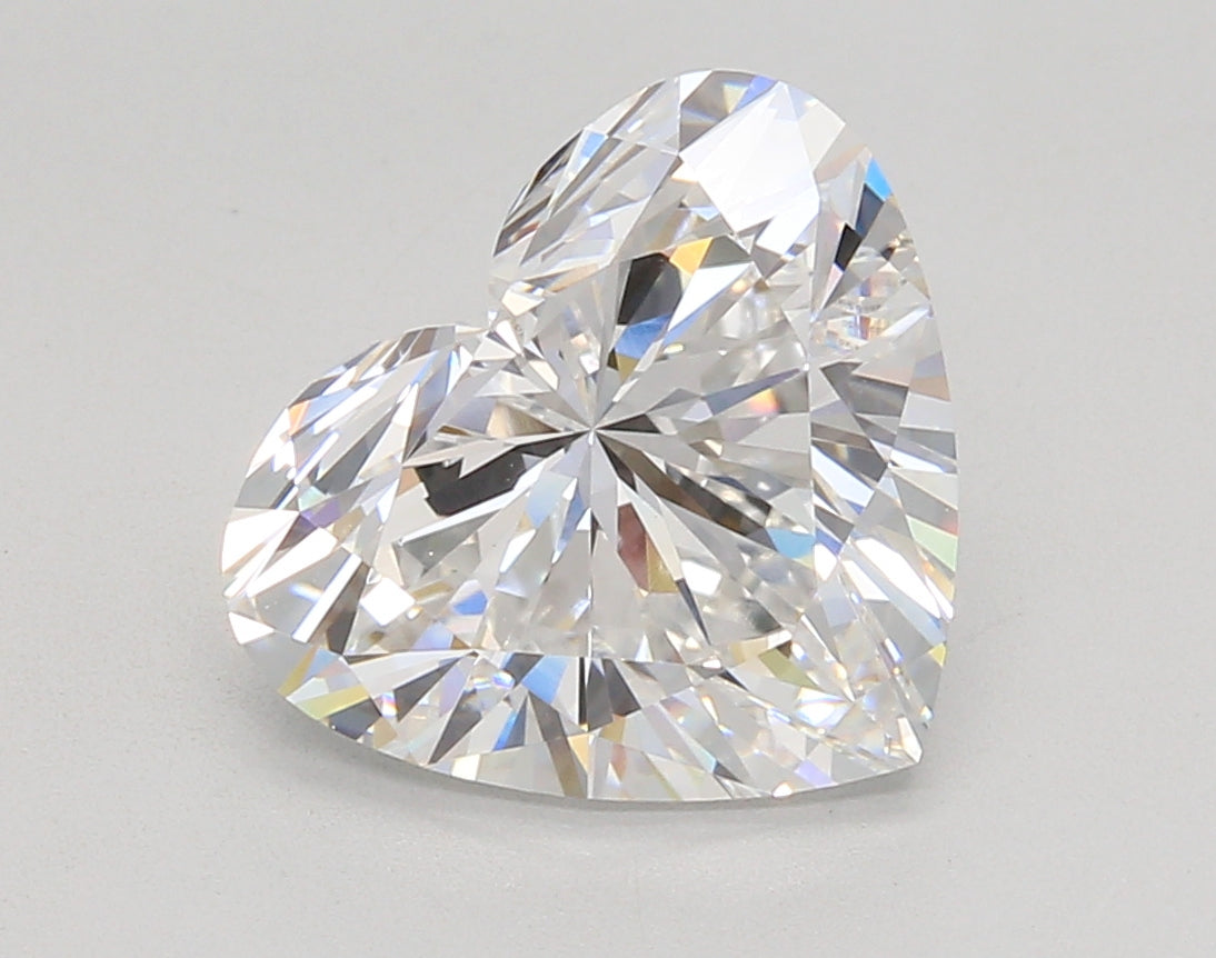4.05 Carat Heart Shaped, Ideal Cut, D Color, VVS2 Clarity, IGI Certified Lab Grown Diamond