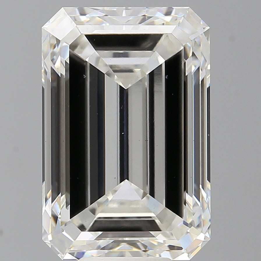 11.00 Carat Emerald Shaped, Ideal Cut, F Color, VS1 Clarity, IGI Certified Lab Grown Diamond
