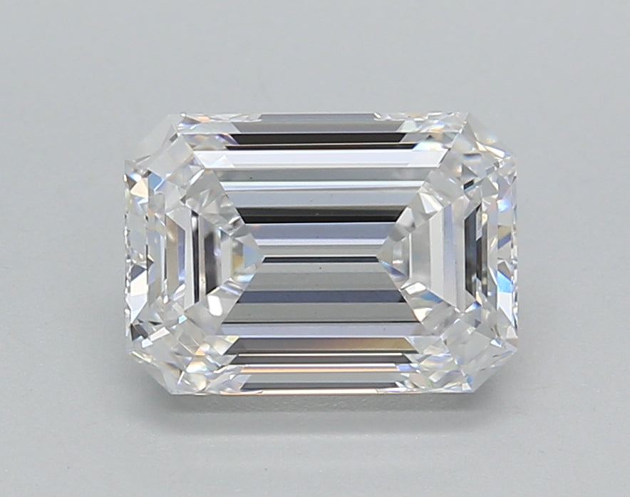 2.02 Carat Emerald Shaped, Ideal Cut, D Color, VS1 Clarity, IGI Certified Lab Grown Diamond