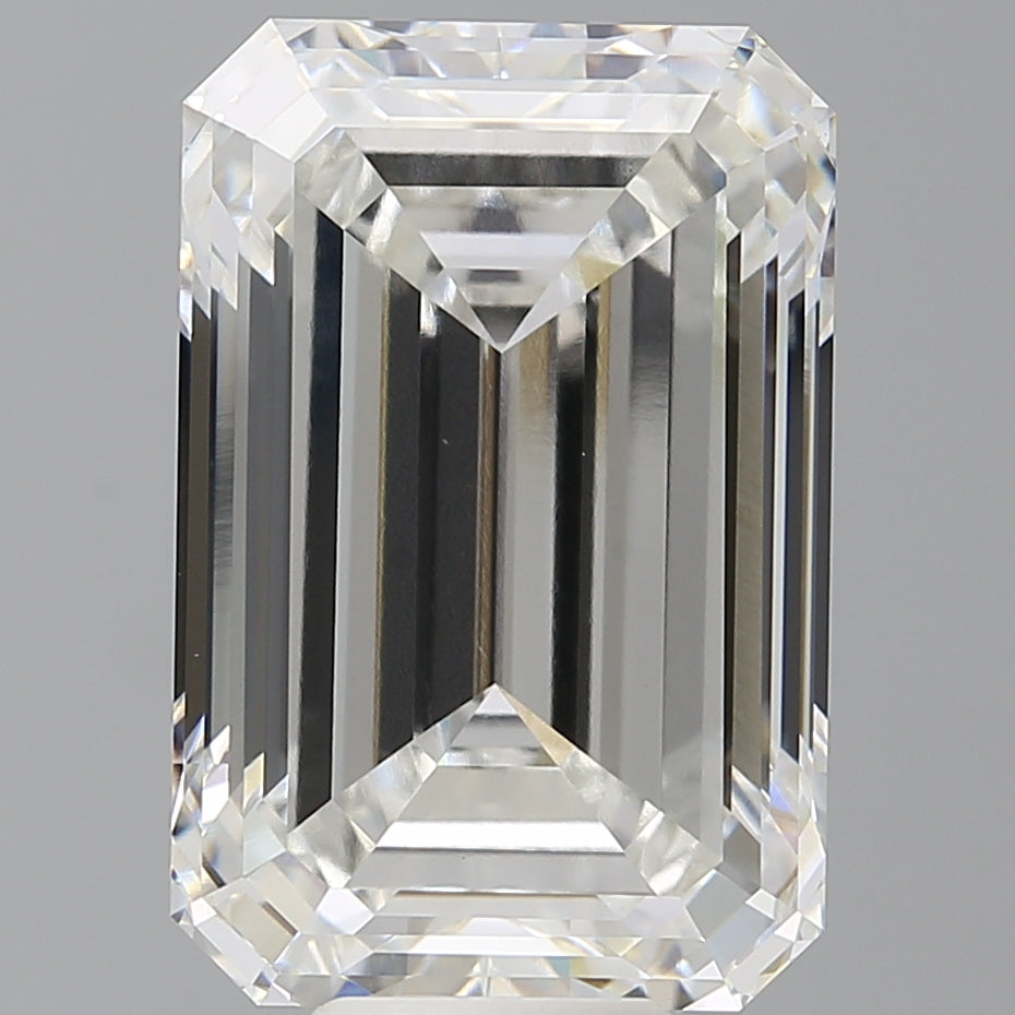 11.58 Carat Emerald Shaped, Ideal Cut, F Color, VVS2 Clarity, IGI Certified Lab Grown Diamond