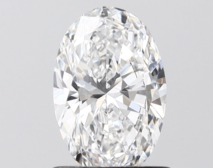 1.00 Carat Oval Shaped, Ideal Cut, D Color, VVS2 Clarity, IGI Certified Lab Grown Diamond