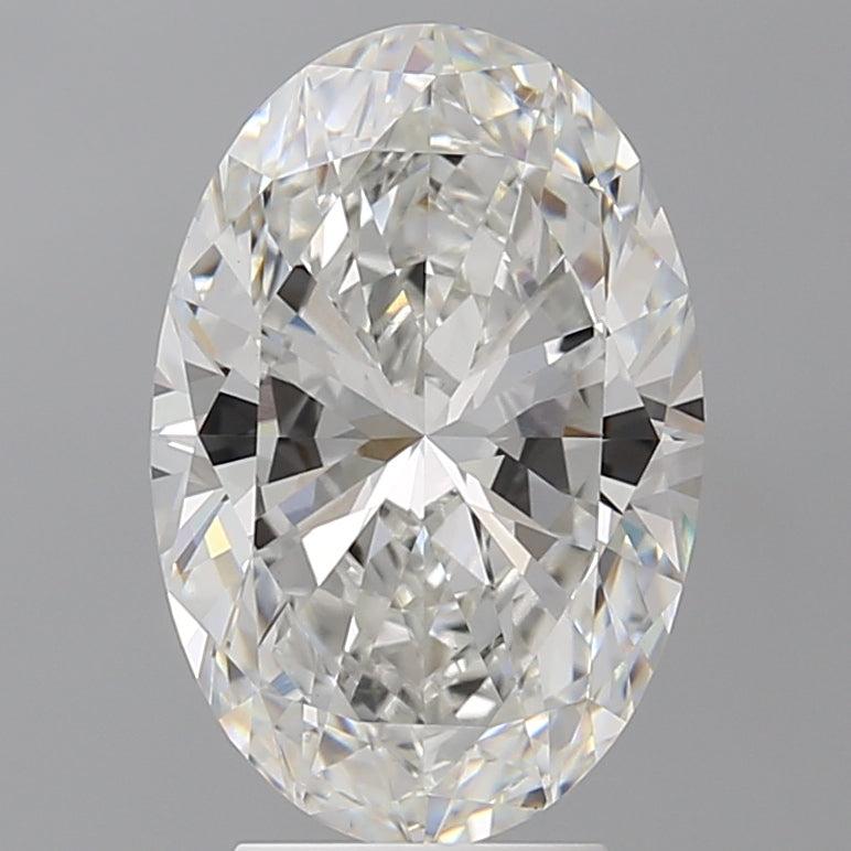 4.10 Carat Oval Shaped, Ideal Cut, F Color, VVS2 Clarity, IGI Certified Lab Grown Diamond