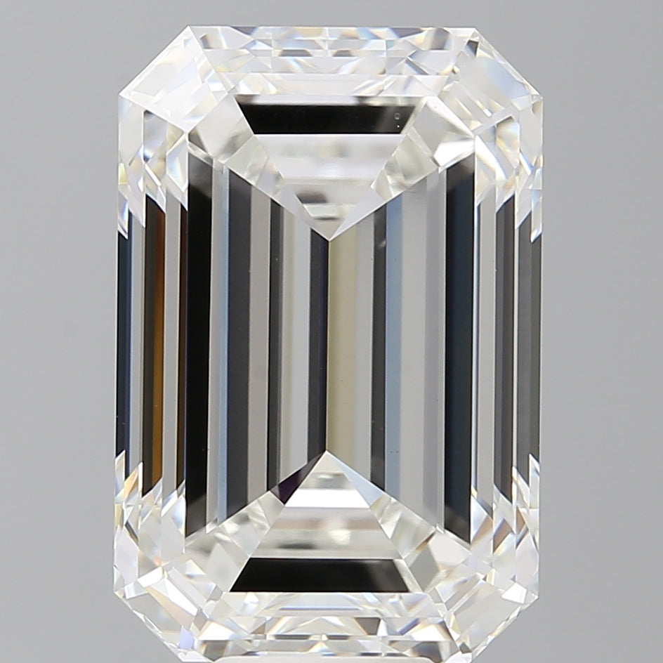 12.05 Carat Emerald Shaped, Ideal Cut, F Color, VVS2 Clarity, IGI Certified Lab Grown Diamond