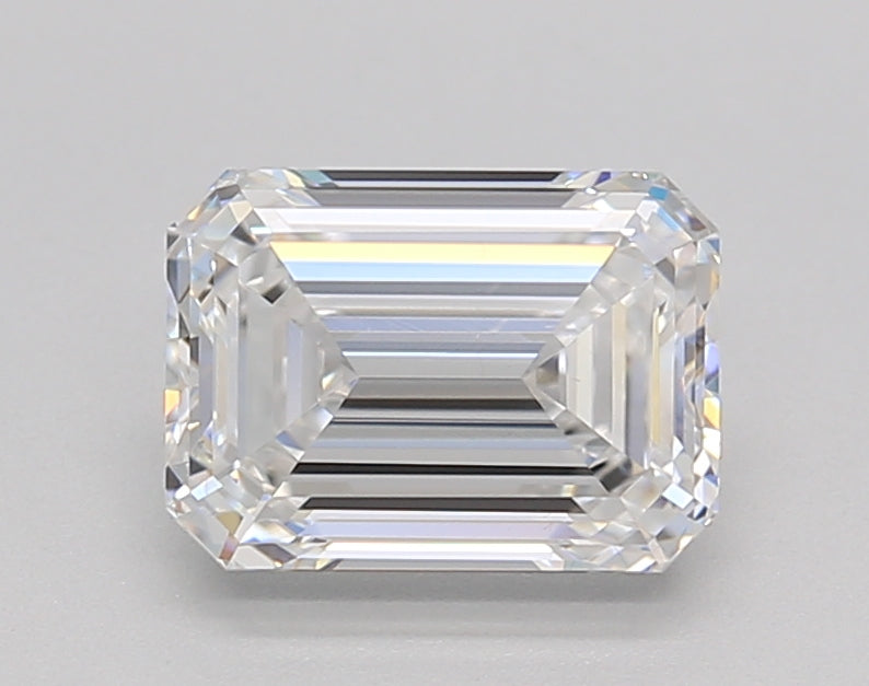 1.57 Carat Emerald Shaped, Ideal Cut, D Color, VS1 Clarity, IGI Certified Lab Grown Diamond