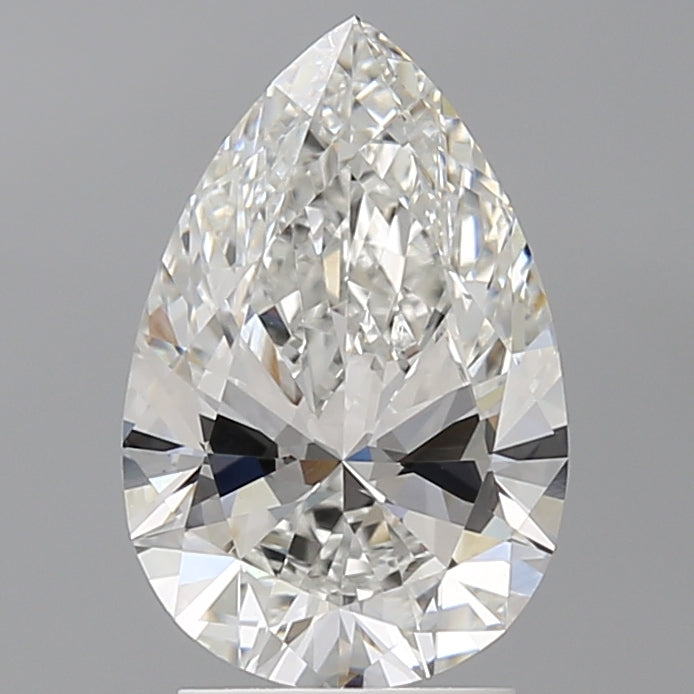 2.55 Carat Pear Shaped, Ideal Cut, F Color, VVS2 Clarity, IGI Certified Lab Grown Diamond