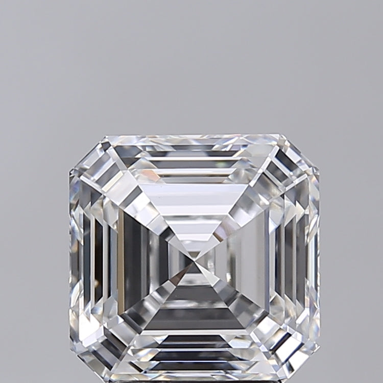 4.02 Carat Asscher Shaped, Ideal Cut, F Color, VS1 Clarity, GIA Certified Lab Grown Diamond