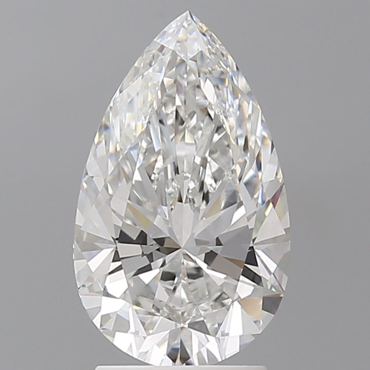 2.59 Carat Pear Shaped, Ideal Cut, E Color, VVS2 Clarity, IGI Certified Lab Grown Diamond