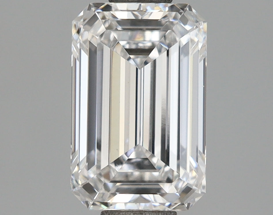 1.57 Carat Emerald Shaped, Ideal Cut, D Color, VVS1 Clarity, IGI Certified Lab Grown Diamond