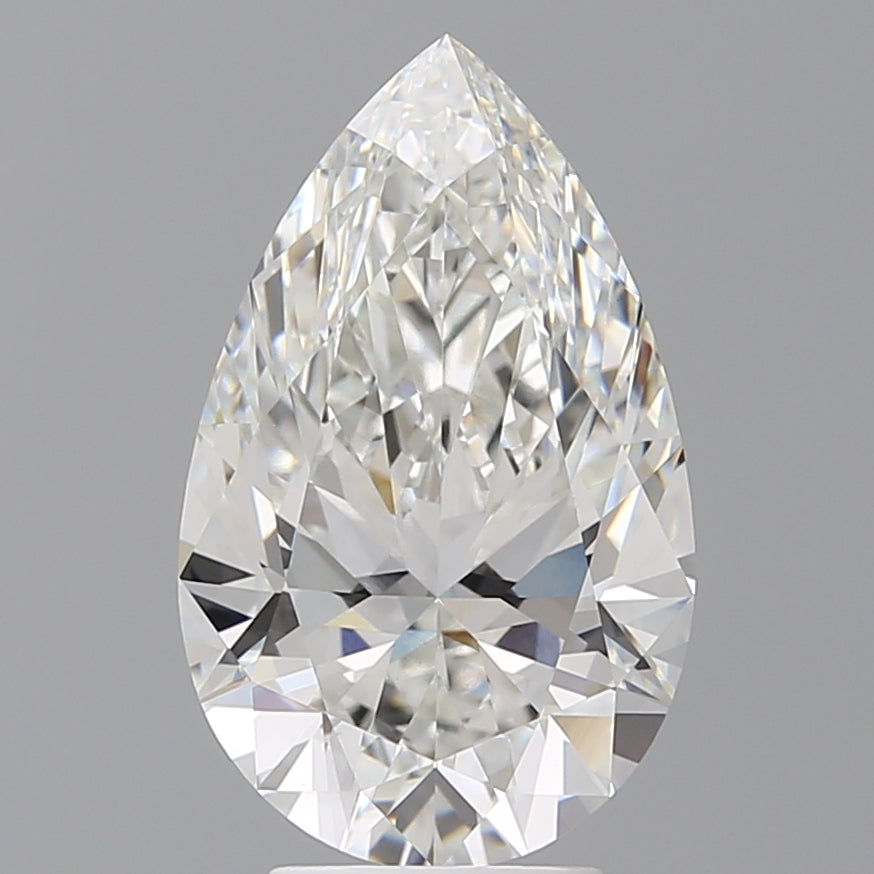 4.57 Carat Pear Shaped, Ideal Cut, F Color, VVS2 Clarity, IGI Certified Lab Grown Diamond