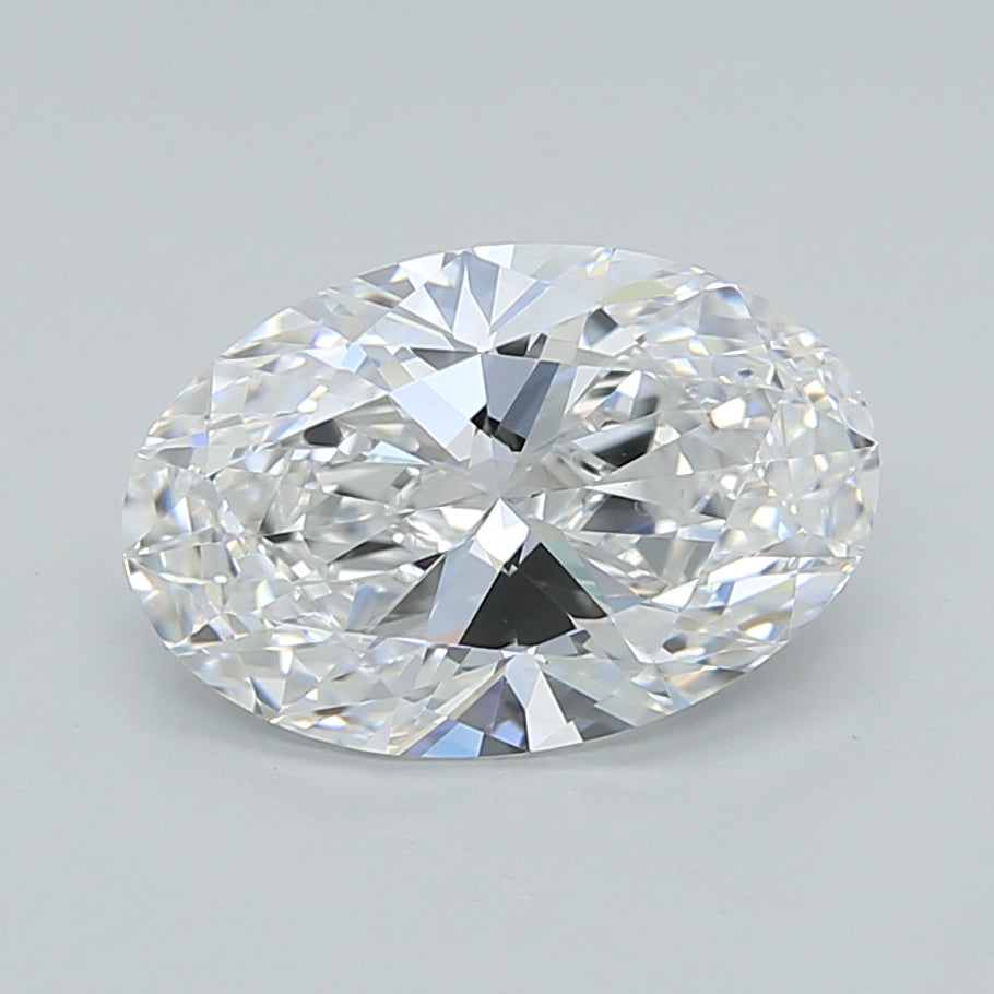 2.05 Carat Oval Shaped, Ideal Cut, D Color, VVS1 Clarity, IGI Certified Lab Grown Diamond