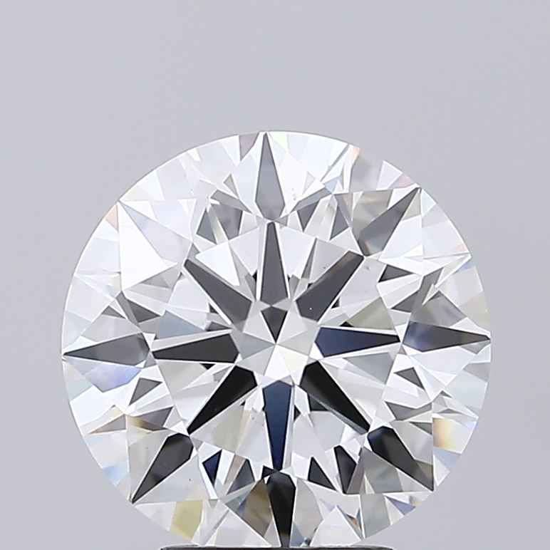 4.07 Carat Round Shaped, Ideal Cut, E Color, VVS2 Clarity, IGI Certified Lab Grown Diamond