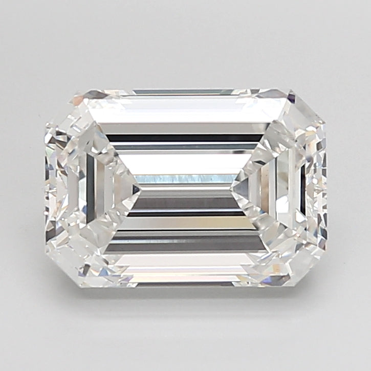 5.04 Carat Emerald Shaped, Ideal Cut, G Color, VVS2 Clarity, IGI Certified Lab Grown Diamond