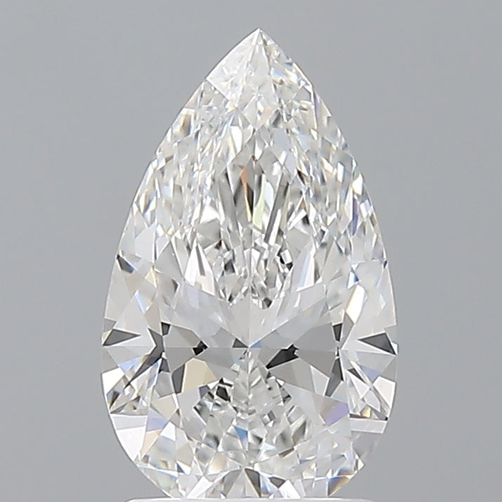 1.50 Carat Pear Shaped, Ideal Cut, E Color, VVS2 Clarity, IGI Certified Lab Grown Diamond