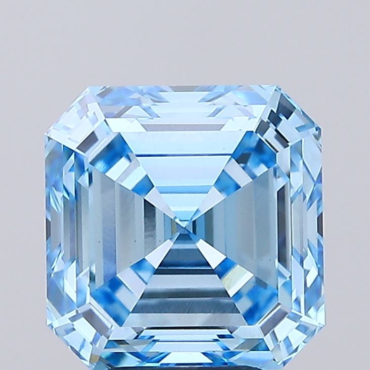 5.26 Carat Asscher Shaped, Excellent Cut, VS1 Clarity, IGI Certified Lab Grown Diamond