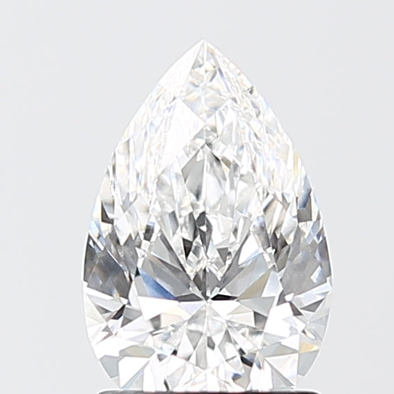 1.52 Carat Pear Shaped, Ideal Cut, D Color, VVS2 Clarity, IGI Certified Lab Grown Diamond