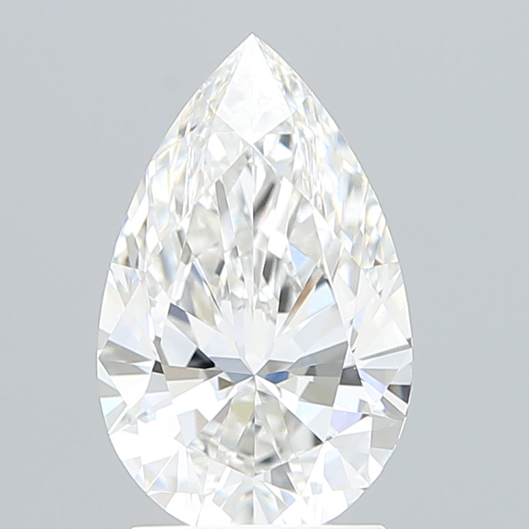 2.10 Carat Pear Shaped, Ideal Cut, E Color, VVS2 Clarity, IGI Certified Lab Grown Diamond