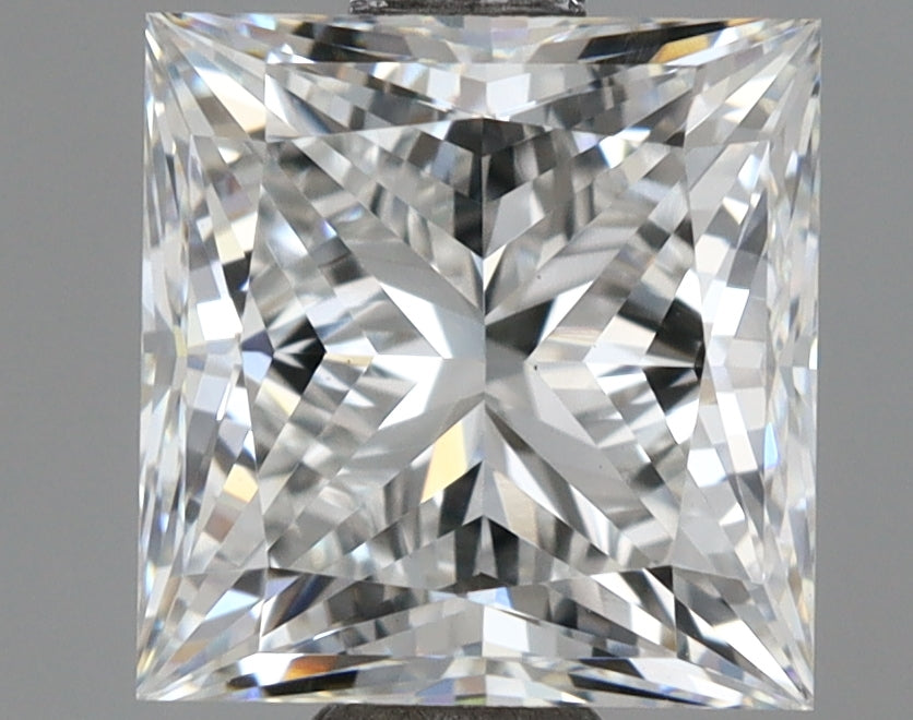 2.04 Carat Princess Shaped, Ideal Cut, E Color, VS1 Clarity, IGI Certified Lab Grown Diamond