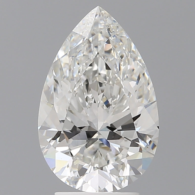 3.52 Carat Pear Shaped, Ideal Cut, F Color, VVS2 Clarity, IGI Certified Lab Grown Diamond