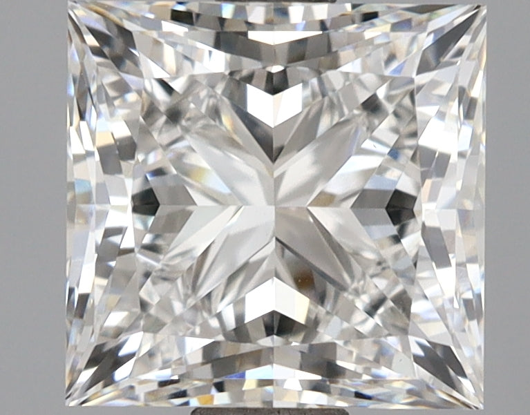 2.54 Carat Princess Shaped, Ideal Cut, F Color, VS1 Clarity, IGI Certified Lab Grown Diamond