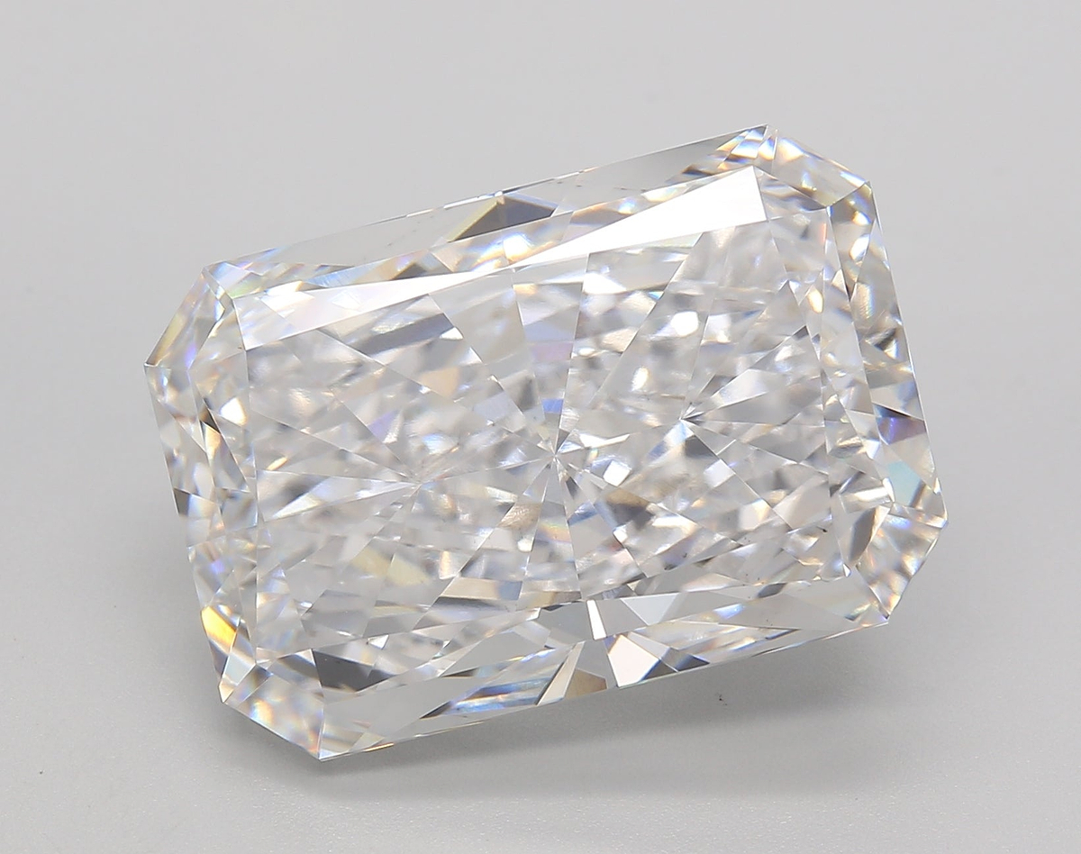 14.25 Carat Radiant Shaped, Ideal Cut, E Color, VS1 Clarity, IGI Certified Lab Grown Diamond