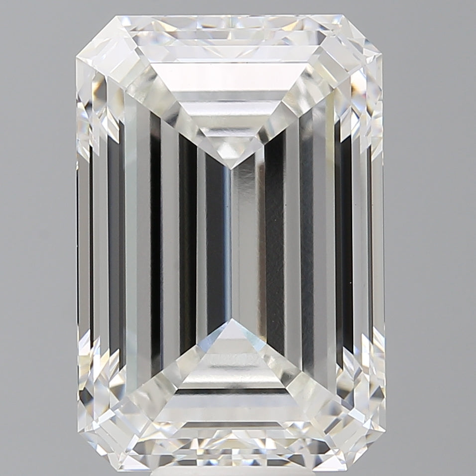 12.55 Carat Emerald Shaped, Ideal Cut, F Color, VVS2 Clarity, IGI Certified Lab Grown Diamond