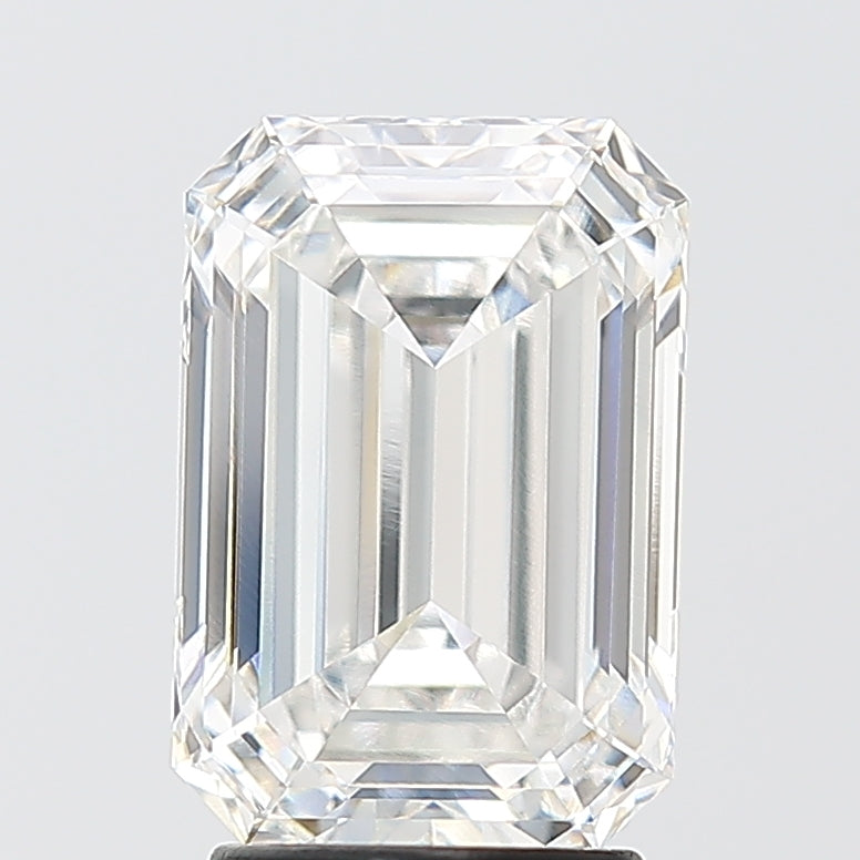 3.10 Carat Emerald Shaped, Ideal Cut, F Color, VVS2 Clarity, IGI Certified Lab Grown Diamond