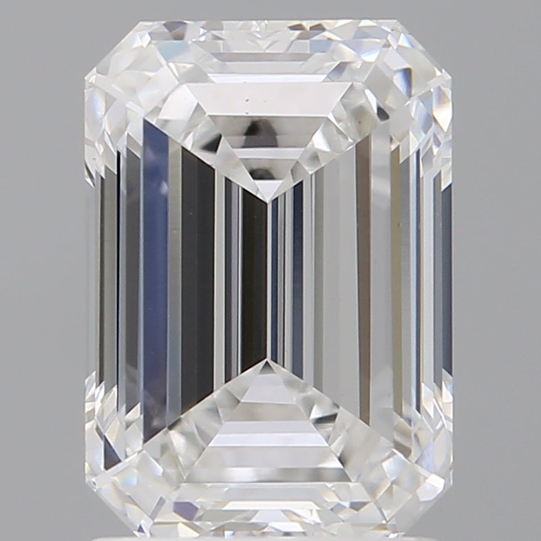 2.08 Carat Emerald Shaped, Ideal Cut, E Color, VVS2 Clarity, IGI Certified Lab Grown Diamond