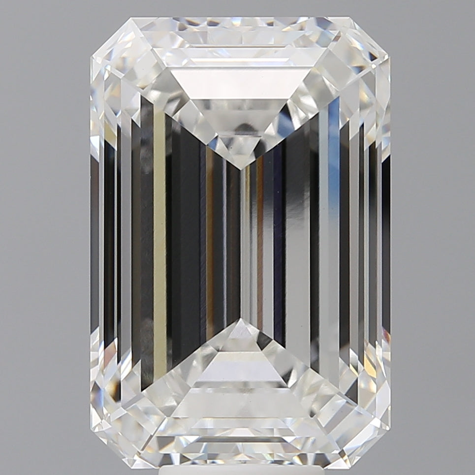 12.60 Carat Emerald Shaped, Ideal Cut, F Color, VVS2 Clarity, IGI Certified Lab Grown Diamond