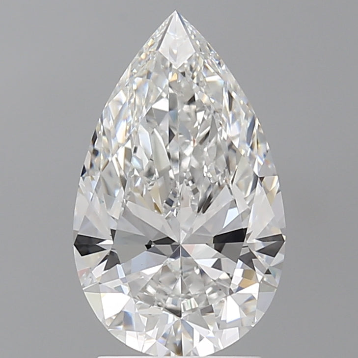 2.56 Carat Pear Shaped, Ideal Cut, E Color, VVS2 Clarity, IGI Certified Lab Grown Diamond