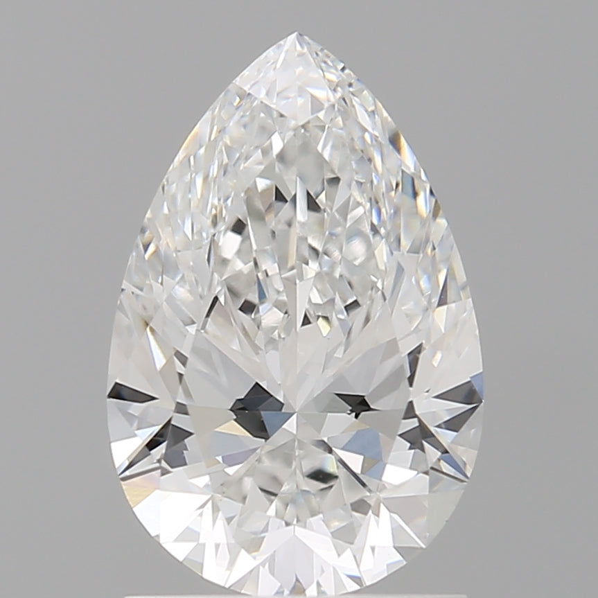 1.55 Carat Pear Shaped, Ideal Cut, E Color, VVS2 Clarity, IGI Certified Lab Grown Diamond