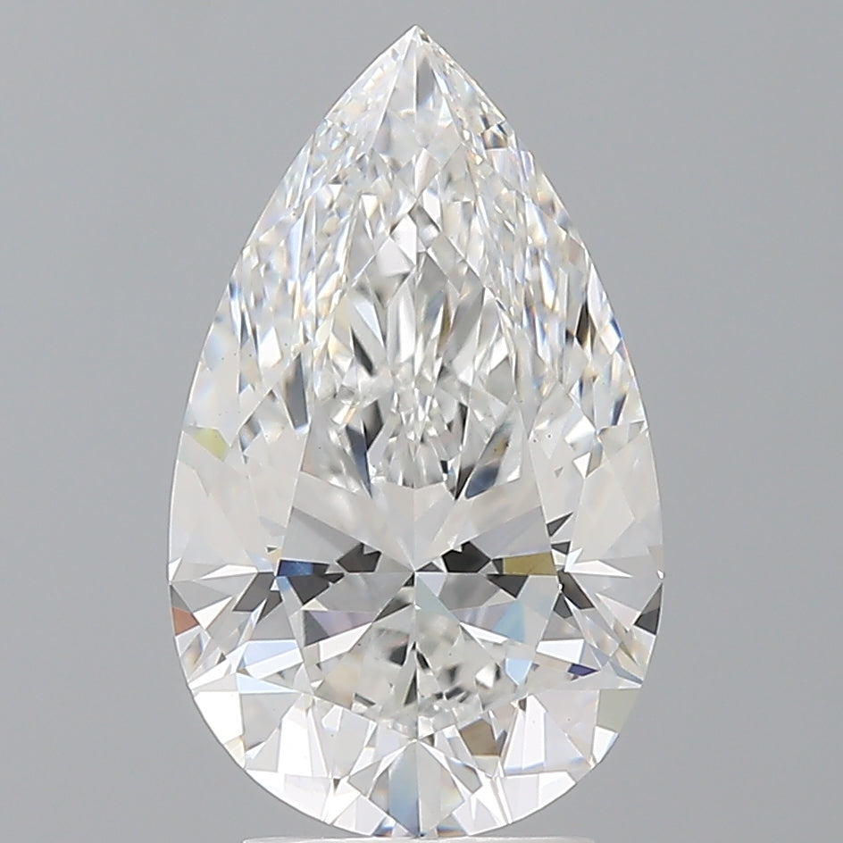 3.55 Carat Pear Shaped, Ideal Cut, E Color, VS1 Clarity, IGI Certified Lab Grown Diamond
