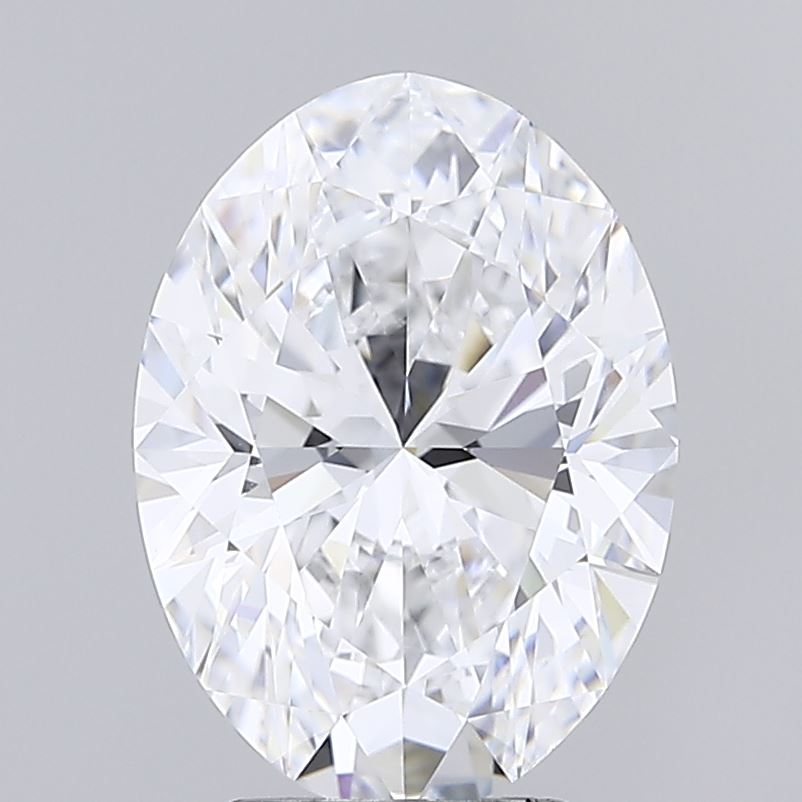 3.84 Carat Oval Shaped, Ideal Cut, D Color, IF Clarity, IGI Certified Lab Grown Diamond