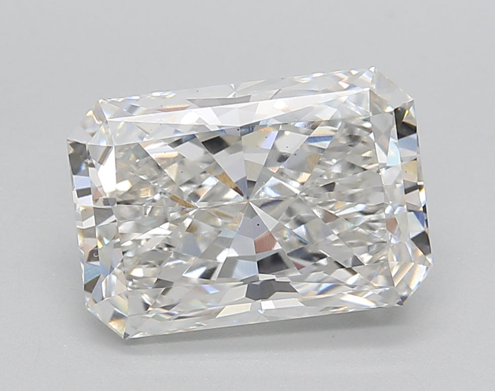 3.02 Carat Radiant Shaped, Excellent Cut, E Color, VS1 Clarity, IGI Certified Lab Grown Diamond