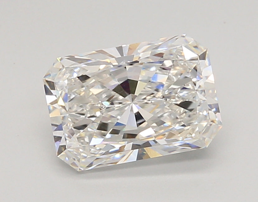 2.06 Carat Radiant Shaped, Ideal Cut, E Color, VVS2 Clarity, IGI Certified Lab Grown Diamond