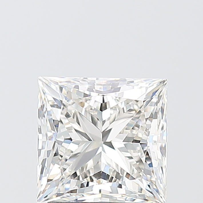 2.11 Carat Princess Shaped, Ideal Cut, F Color, VVS2 Clarity, IGI Certified Lab Grown Diamond