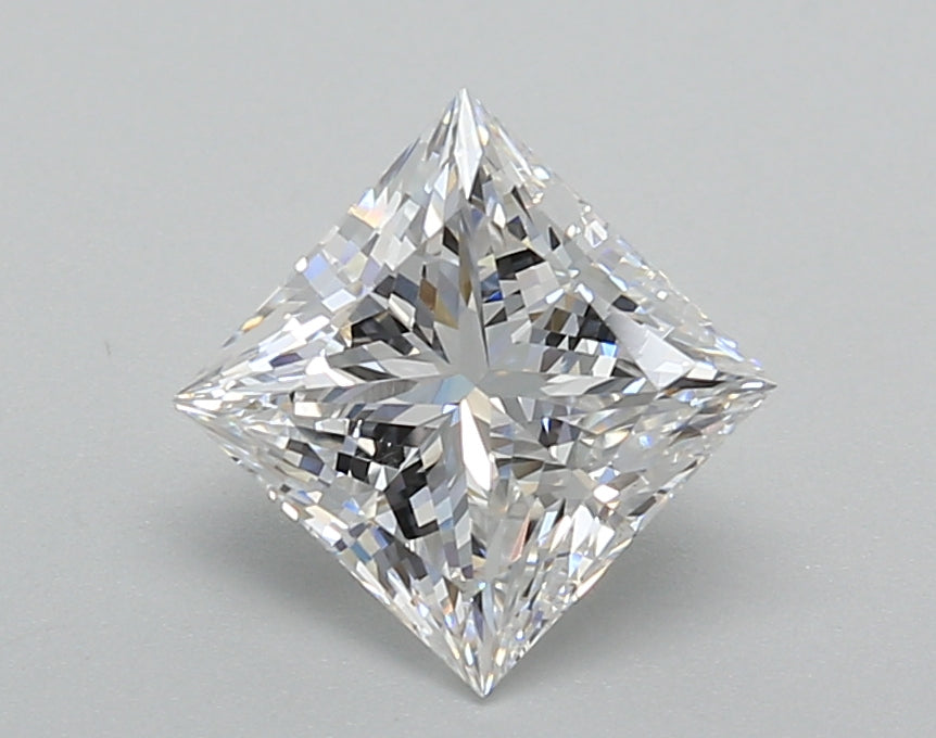 1.50 Carat Princess Shaped, Excellent Cut, E Color, VVS2 Clarity, IGI Certified Lab Grown Diamond