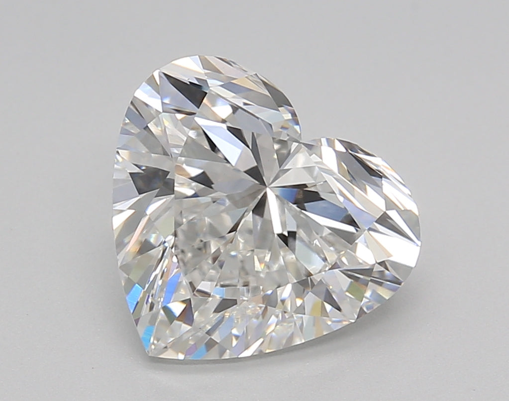 3.02 Carat Heart Shaped, Ideal Cut, E Color, VVS2 Clarity, IGI Certified Lab Grown Diamond
