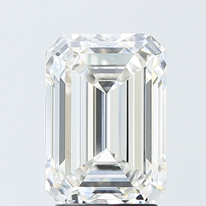 3.10 Carat Emerald Shaped, Ideal Cut, F Color, VVS2 Clarity, IGI Certified Lab Grown Diamond